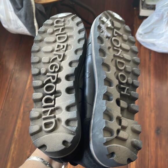 London Underground Joe Blake lugged sole leather lace up ankle boots sz 7.5 - Picture 10 of 10